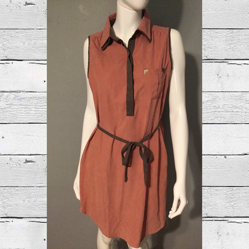 NWOT Ya Los Angeles size Large Mauve & brown dress